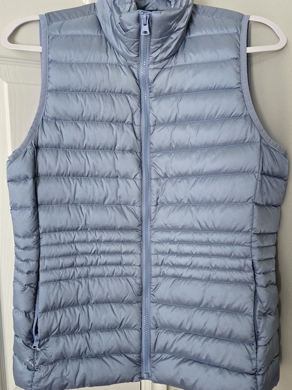 Lands' End Soft Blue Quilted Packable Puffer Vest